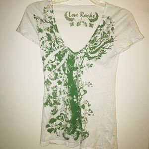 Love Rocks V-Neck Top Jr’s SzS